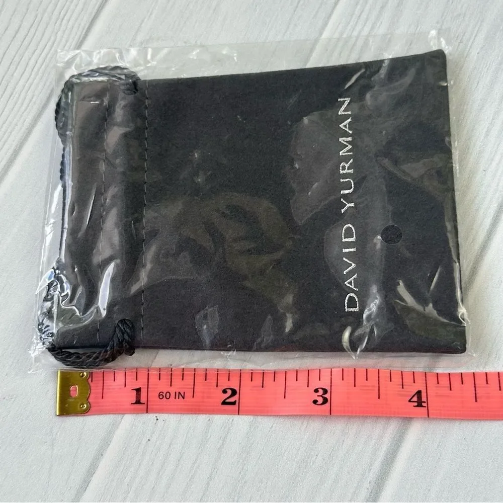 David Yurman Dark Gray Velvet Jewelry Drawstring Pouch Bracelet Storage Bag
